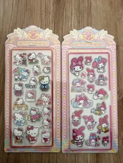 マイメロ　キティ アクリルシール　2点セット