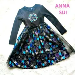 ANNA SUI アナスイミニ果物柄チェリーネコ柄チュールワンピース