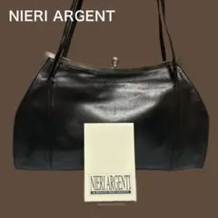 NIERI ARGENT ブラックフォーマルバッグ イタリア製 本革