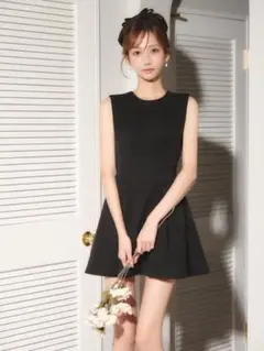 JEWELS バックオープンフレアミニドレス