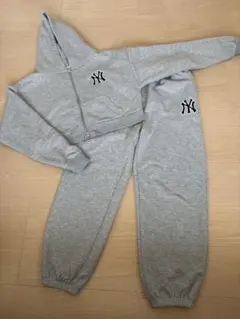 NYロゴ刺繍 グレー セットアップ Lサイズ