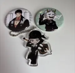 O-MENZ アクリルキーホルダーと缶バッチ