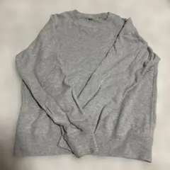 グレー クルーネック トレーナー