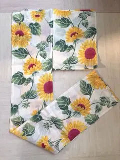 優様専用 ふりふ 花柄浴衣 イエロー 白のつけ帯 背の高い方向き - メルカリ