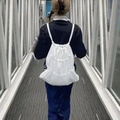 ナップサック y2k ドリームコア　バレエコア　古着 ホワイト　韓国　ノームコア