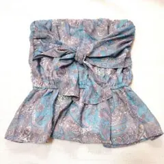 新品♥ペイズリー柄 ペプラムベアトップ ベアトップ　チューブトップ