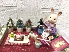 クリスマスミニチュアセット ハロウィンセット付き　シルバニア　エコクラフト