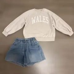 【2点セット】女の子140㎝cocaコカ薄手トレーナー　グローバルワークデニム