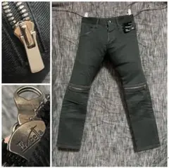 定価28600円 SHAREEF エクセラ　ジップスキニー　ブラックデニム　1