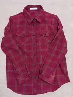 CECIL McBEE☆セシルマクビー☆長袖シャツ☆チェック☆赤色☆Ｍ☆新品