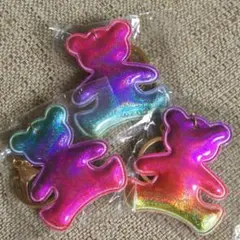 虹色のくまさんキーホルダー《３個セット》