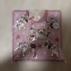 FEILER ピンク クマ刺繍 スタイ