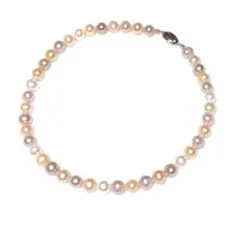 新品同様♡大珠♡ナチュラル♡マルチカラー♡上質パールネックレス