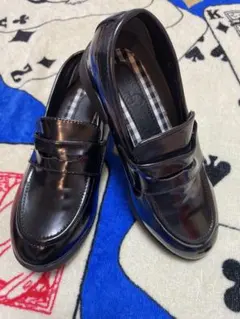 入学式 黒 ローファー キッズシューズ21cm