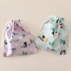 142 コップ袋　２個セット　ハンドメイド