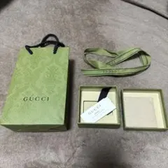 GUCCI グリーン エンボス加工 紙袋と箱