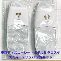 東京ディズニーシー・ホテルミラコスタ　大人用　スリッパ ２足セット　①