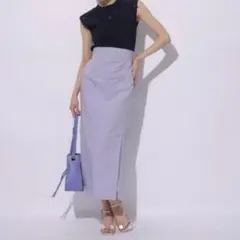 美品✨アプワイザーリッシェ　タイトスカート　きれいめ　紫　Ｉライン　春夏のサムネイル
