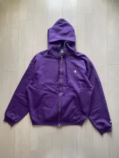 【BORO】Champion ジップアップパーカー パープル XL