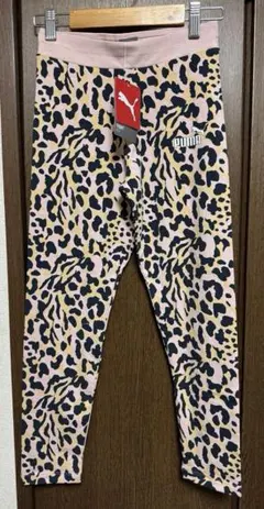 新品未使用タグ付き PUMA ピンク迷彩柄 レギンス スパッツ アニマル柄