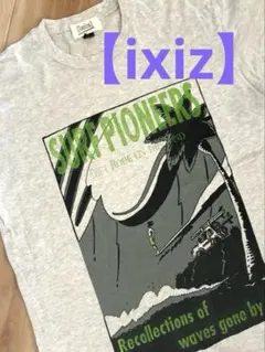 ixi:z】古着 90's イクシーズ Tシャツ マスタード ☆バックプリント