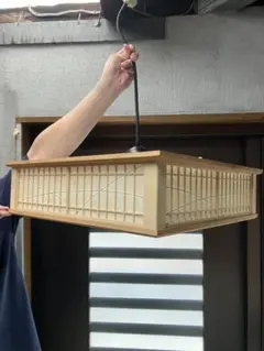 コイズミ KOIZUMI 和風 昭和レトロ 天井照明 和室 木製枠 格子のサムネイル