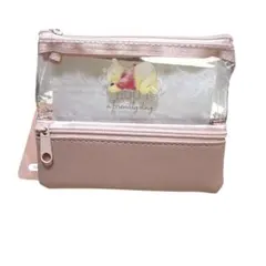 【新品タグ付き】ディズニー くまのプーさん ダブルジッパーポーチ