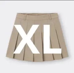 GU プリーツスコート ベージュXL プリーツスカート
