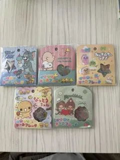 キャラクター おはじきシールフレーク 5種セット
