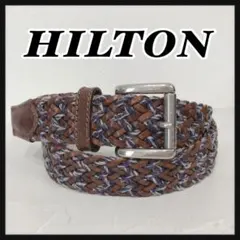 ☆HILTON☆ ヒルトン ベルト メッシュベルト ブラウン ブルー 送料無料のサムネイル