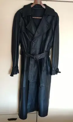 未使用級 メンズティノラス レザーコート ダブル 羊革 ラムレザー マキシ丈 革コート、メンズティノラス 未使用級 メンズティノラス レザー