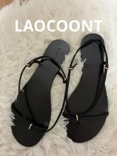 LAOCOONTE ラオコンテ ストラップサンダル 38 ブラック 未使用品のサムネイル