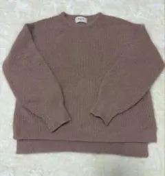 l'epicerie ニットセーター 長袖 アンゴラ混ピンクベージュ