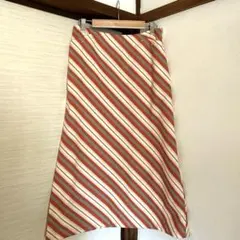 kumikyoku sis Aラインスカート　斜めストライプ　昭和レトロ風