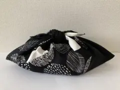 あずま袋（C422）円柄×黒お弁当袋内袋ハンドメイドあづま袋吾妻袋