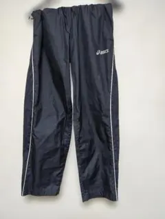 asics 黒 トレーニングパンツ サイドライン