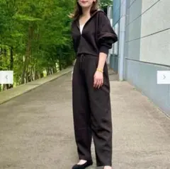 UNIQLO ユニクロ ドライスウェットクロップドフルジップパーカ S 黒