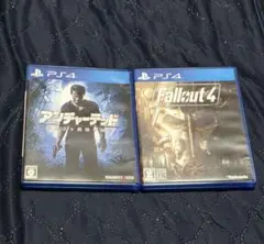 PS4ソフト アンチャーテッド 海賊王と最後の秘宝 Fallout4 2本セット