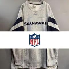 NFL SEAHAWKS スウェット トレーナー ビッグサイズ シルエット 古着のサムネイル