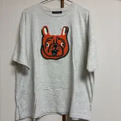 SPRAY PREMIUM フレンチブルドッグ刺繍Tシャツ グレー Fサイズ