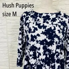 Hush Puppies ハッシュパピー 花柄 ワンピース Aライン 七分袖 Mのサムネイル