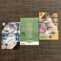 プロ野球チップス2024第2弾、周東選手中村選手選手会長2枚組