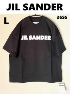 26SS【新品】JIL SANDER ジルサンダー ロゴ Tシャツ 黒色 L