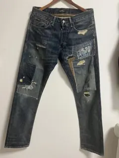レア‼️ラルフローレン♡ パッチワークデニムジャケット 中古・古着通販】POLO RALPH LAUREN (ポロ・ラルフローレン