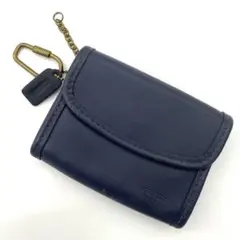 【美品・超希少】オールドコーチ　コインケース　グラブタンレザー　ネイビー