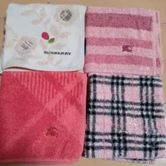 バーバリータオルハンカチセット、ピンク他