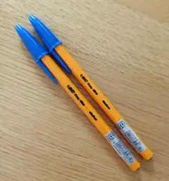 BIC　ビック　オレンジ　1.0mm　ボールペン　2本セット　青