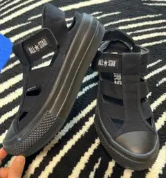 コンバース ブラック　サンダルスニーカー　美品