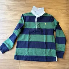 Ralph Lauren ポロシャツ 緑と紺のストライプ