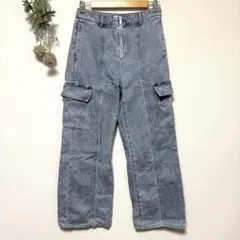 H&M｜Y2K｜ルーズカーゴデニム｜ワイド｜ハイウエスト｜オーバーサイズ｜M｜
